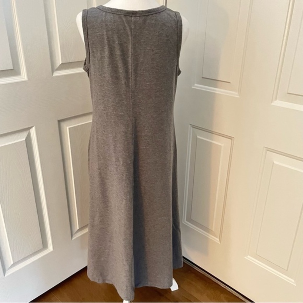 J Jill Dress‎ Women Medium Gray Tank Sleeveless Knit Midi Stretch Minimalist - Picture 3 of 7